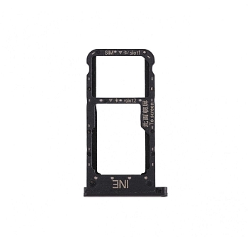 Держатель (лоток) SIM-карты для Huawei Nova 3i, черный